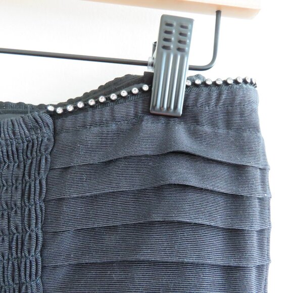 FOR LOVE & LEMONS Celeste Moire Rhinestone Trim Bow Mini Dress 80s Party Size S - Picture 8 of 13